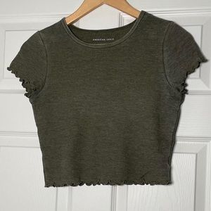 American Eagle green crop top